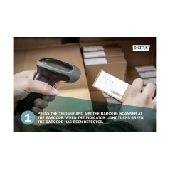 DIGITUS Håndmodel Stregkodescanner - Effektiv, Hurtig & Brugervenlig | Varenr. 4016032473640