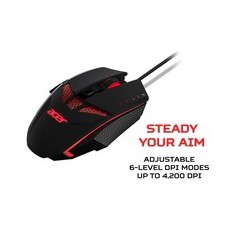Acer Nitro Mouse (NMW120) Optisk Kabling Sort Rød