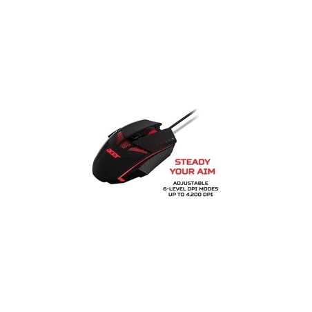Acer Nitro Mouse (NMW120) Optisk Kabling Sort Rød