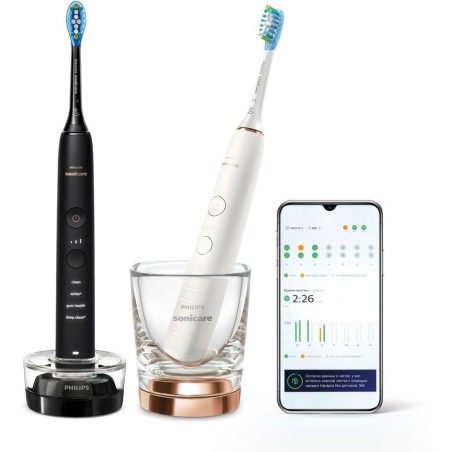Philips Sonicare DiamondClean 9000 HX9914 Tandbørstesæt Sort Brun Hvid