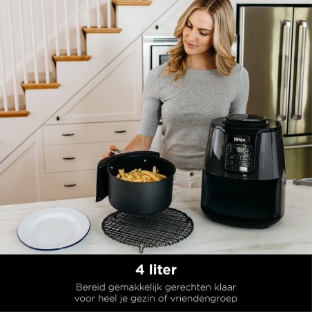 Ninja Foodi AF100EU Airfryer 1550W Sort/Sølv - Sund og Hurtig Madlavning med Fantastisk Smag!