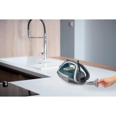 Tefal Ultragliss FV6842E0 Dampstrygejern 2800W - Effektiv, Stilfuld & Brugervenlig i Blå, Grå & Hvid