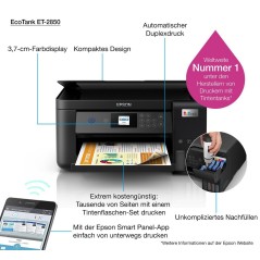 Epson EcoTank ET-2850 Blækprinter - Effektiv, Bæredygtig og Økonomisk Løsning til Dit Hjem