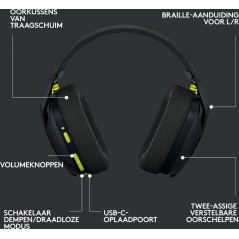 Logitech Lightspeed G435 Trådløs Headset - Sort | Ultimativ Lyd og Komfort til Gamere