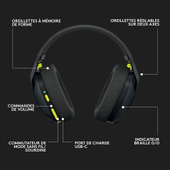 Logitech Lightspeed G435 Trådløs Headset - Sort | Ultimativ Lyd og Komfort til Gamere