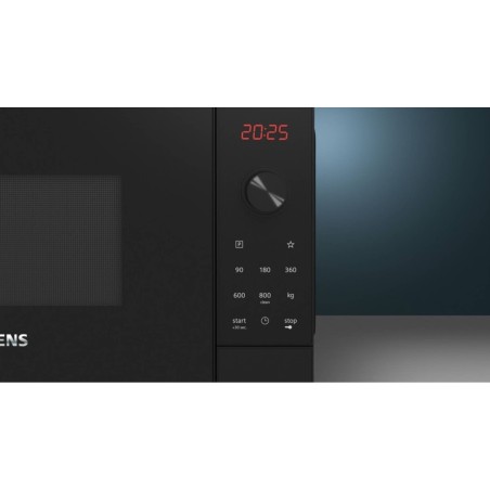 Siemens iQ300 FF023LMB2 Mikrobølgeovn - Elegant Sort/rustfrit stål med Superior Funktionalitet & Hurtig Tilberedning