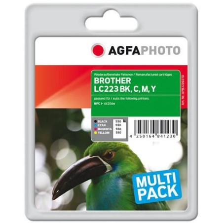 AgfaPhoto Ink BCMY LC223VALPB - Kvalitetsblæk til skarpe og levende udskrifter | APB223SETD