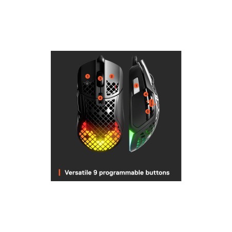 SteelSeries Aerox 5 Optisk Kablet Sort