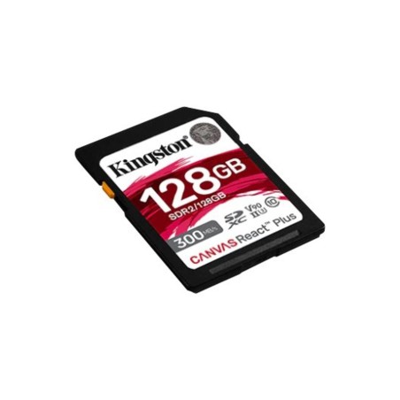 Kingston Canvas React Plus SDXC UHS-II 128GB - Lynhurtigt hukommelseskort med 300MB/s, Ideelt til professionelle fotografer!