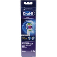 Oral-B Hvid Ekstra 3D White CleanMaximiser Tandbørstehoved - Optimal Rensning & Strålende Hvide Tænder! Varenr. 4210201317807