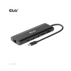 Oplev Club 3D CSV-1597 8-in-1 USB-C Gen1 Dockingstation - Den Ultimative Løsning til Effektiv Multi-Connectivitet!