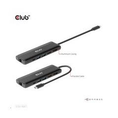 Oplev Club 3D CSV-1597 8-in-1 USB-C Gen1 Dockingstation - Den Ultimative Løsning til Effektiv Multi-Connectivitet!