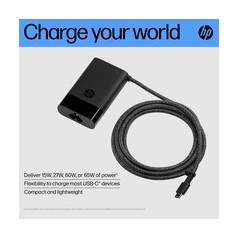 HP Strømadapter - AC / USB-C 65Watt