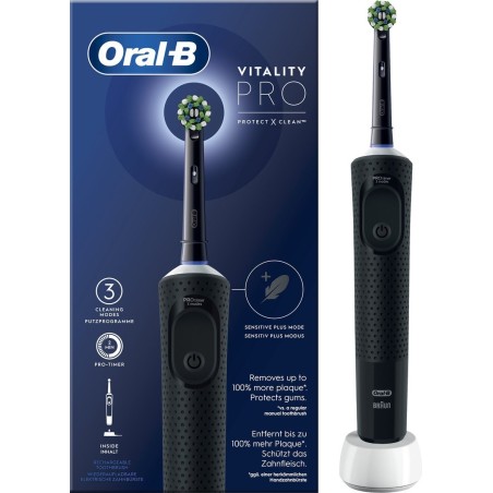 Oral-B Vitality Pro Sort Elektrisk Tandbørste - Effektiv Rensning & Strålende Smil!