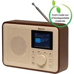 DENVER DAB-60DW DAB bærbar radio Beige Brun