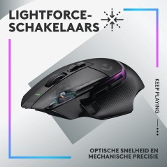 Logitech G G502 X PLUS - Optisk Trådløs Gaming Mus i Sort | Ultimativ Præcision og Komfort