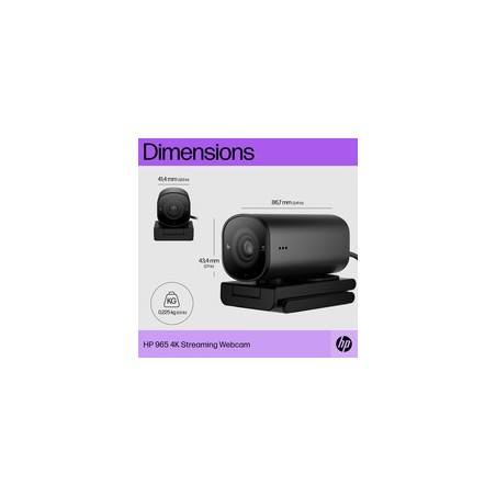 HP 965 Streaming 3840 x 2160 Webcam