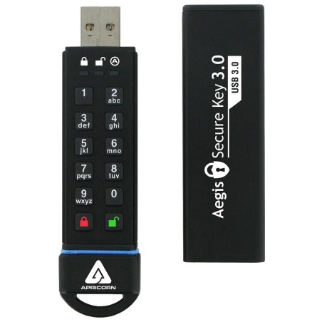 Apricorn Aegis Secure Key USB3 120GB - Sikker og Hurtig Opbevaring (ASK3-120GB)