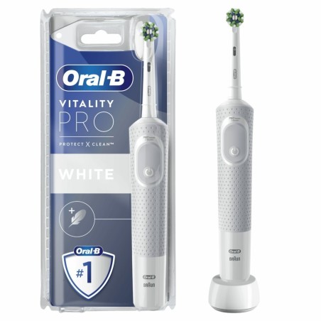 Få Strålende Hvide Tænder med Oral-B Hvid Tandbørste Pro – Effektiv Rengøring & Moderne Design!