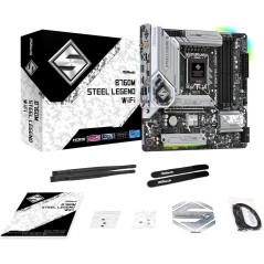 ASRock B760M Steel Legend WiFi - Micro-ATX LGA1700 Intel B760 | Perfekt Ydeevne og Stilfuldt Design!