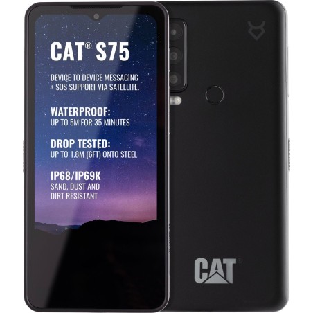 CAT S75 5G Black Dual-SIM Smartphone - Robust, Outdoor, Android 12.0, 6/128GB - Perfekt til eventyr!