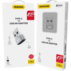 Dudao L16AC USB-A til USB-C Adapter - Hurtig og Stabil Dataoverførsel | Varenr. 6973687241230