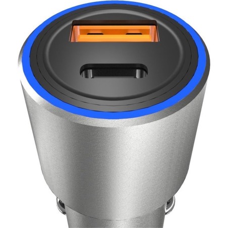 Dudao R4PQ Biloplader 22,5W - Hurtig Opladning med 1xUSB-C + 1xUSB-A - Ideel til Rejser!