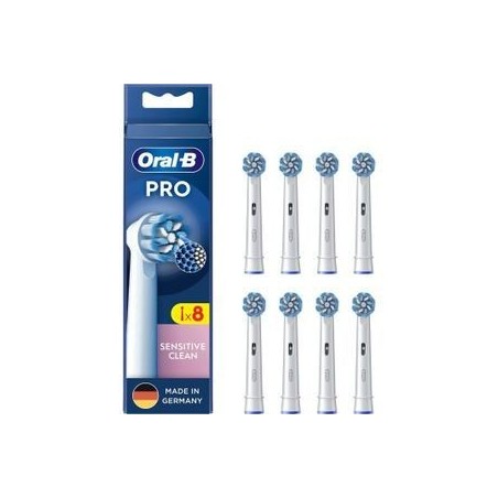 Oral-B Pro Sensitive Clean Tandbørstehoveder - 8 stk. Ekstra Bløde og Effektive!