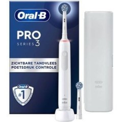 Oral-B Pro 3 Hvid Elektrisk Tandbørste | Effektiv Rengøring & Glatte Tandkød – varenummer: 8006540759929