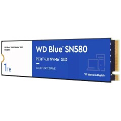 WD Blue SN580 1TB M.2 PCIe 4.0 NVMe SSD - Hurtig, Pålidelig og Pladsbesparende Lagerløsning!