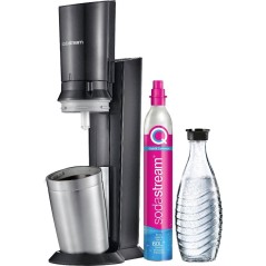 SodaStream Crystal 3.0 Sodavandsmaskine Sort – Inkl. Glasflaske – Forvandl Vand til Sprudlende Hygge!