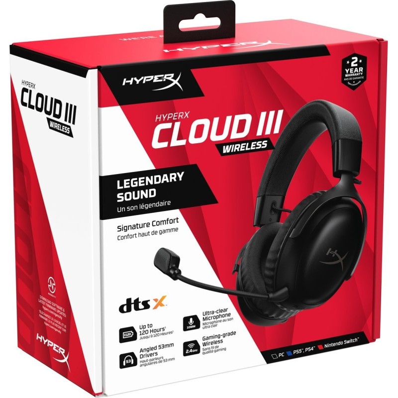 HyperX Cloud III Trådløs Headset Sort HyperX Cloud III Trådløs Headset Sort