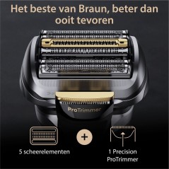 Braun Series 9 Pro+ 9510s Barbermaskine - Ultimativ Præcision & Komfort til den Perfekte Barbering