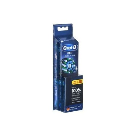 Oral-B Pro CrossAction Sort, 10 stk. Ekstra tandbørstehovede