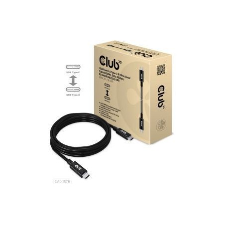 Club 3D CAC-1578 USB4 Gen3x2 USB-C kabel 2m Sort