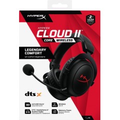HyperX Cloud II Trådløs Headset Sort - Ultimativ Lydoplevelse & Komfortable Spiloplevelser